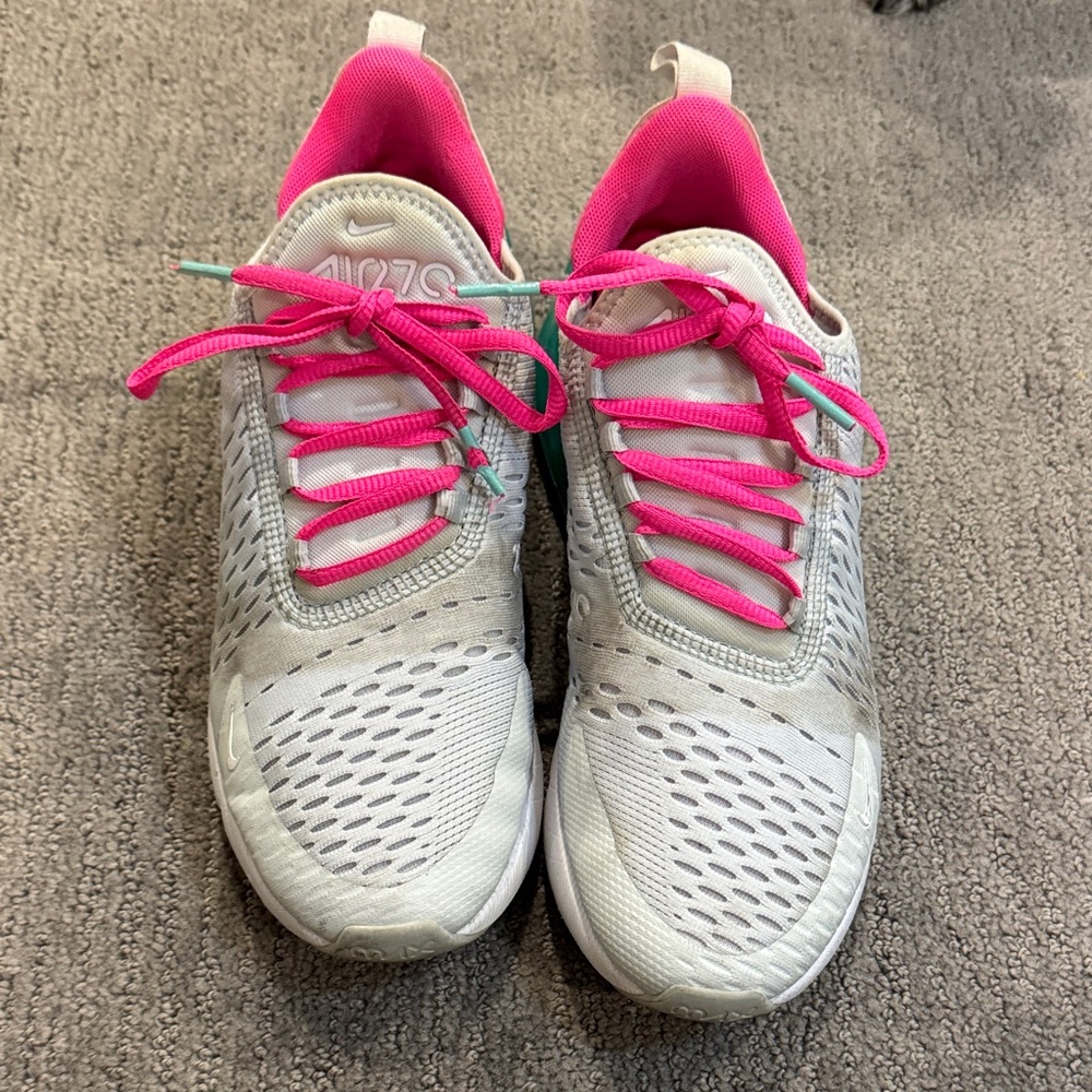 Nike Pink and White Athletic Shoes Size 8